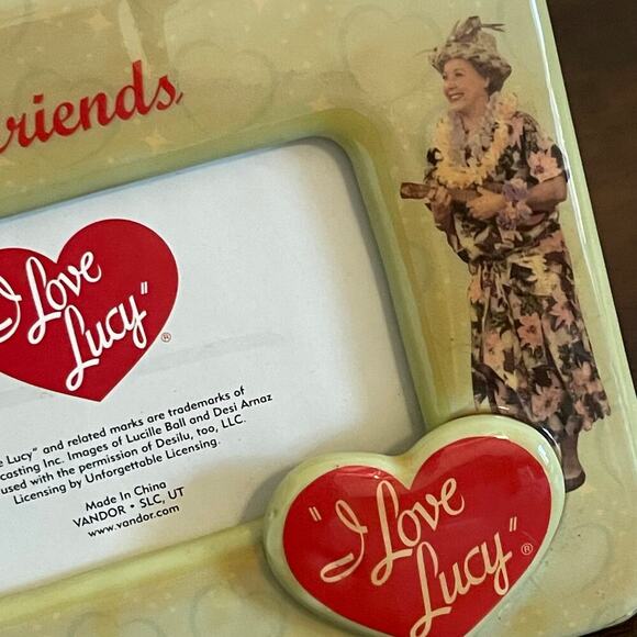 I Love Lucy Girlfriends Decoupage Desk Frame Lucy & Ethel 8.5 x 6.5" - Picture 5 of 7